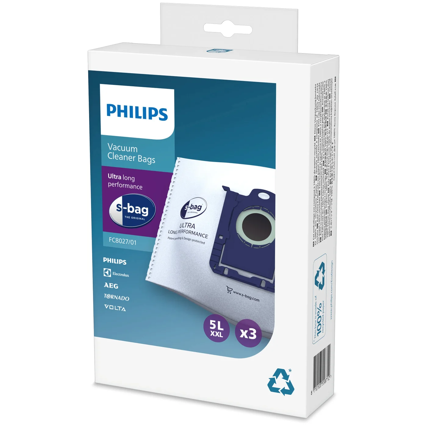Philips s-bag Торби за прахосмукачки FC8027/01