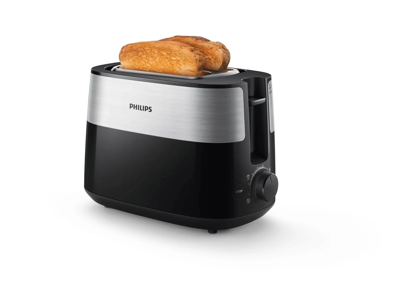 Philips Daily Collection HD2516/90 Тостер – 2 филии, широк отвор, метален