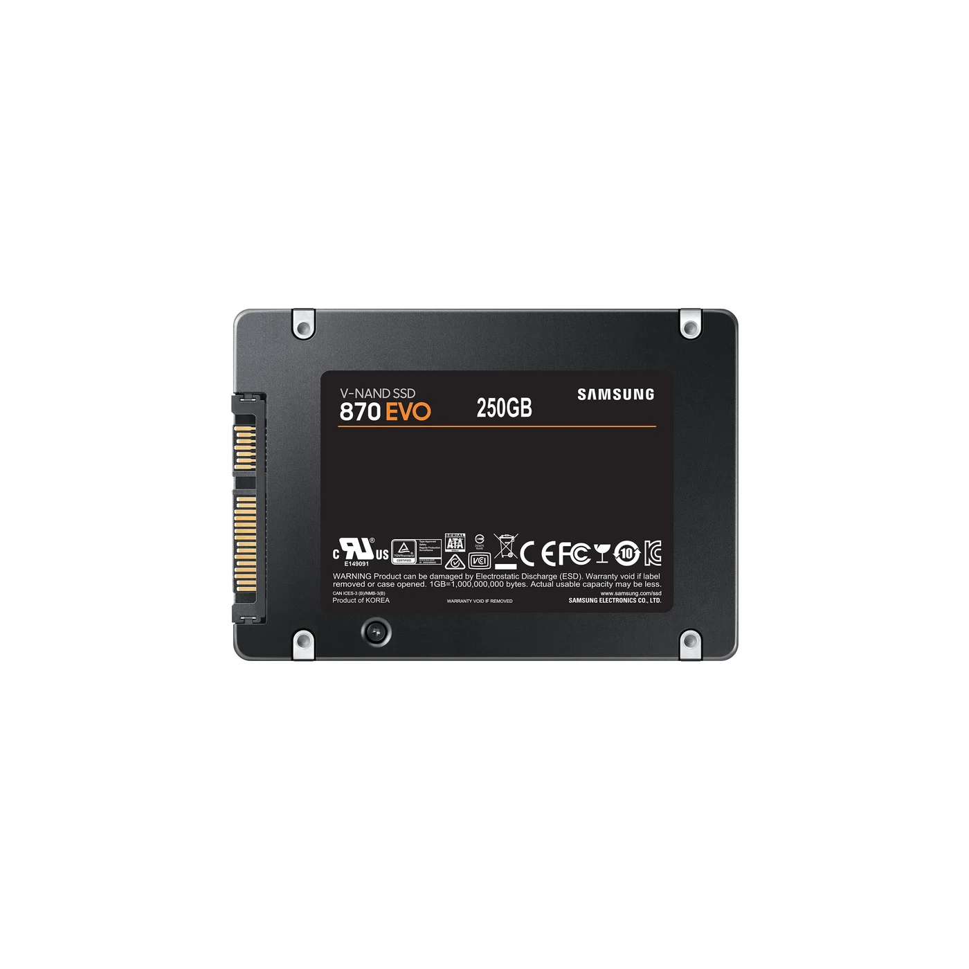 Samsung 870 EVO 250 GB 2.5" Serial ATA III V-NAND MLC — MZ-77E250B/EU Samsung 870 EVO 250 GB 2.5" Serial ATA III V-NAND MLC — MZ-77E250B/EU