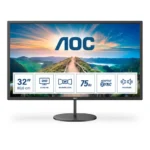 AOC V4 Q32V4 компютърен монитор 80 см (31.5") 2560 x 1440 пиксела 2K Ultra HD LED Черен
