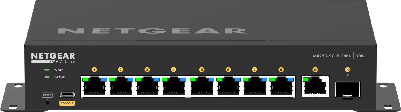 NETGEAR GSM4210PD Управляем L2/L3 Gigabit Ethernet (10/100/1000) Захранване по Ethernet (PoE) Черен — GSM4210PD-100EUS