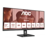 AOC U34E2M компютърен монитор 86,4 см (34") 3440 x 1440 пиксела Wide Quad HD Черен