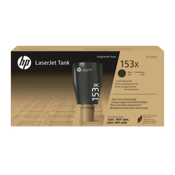 HP 153X Black Original LaserJet Tank Toner Reload Kit — W1530X