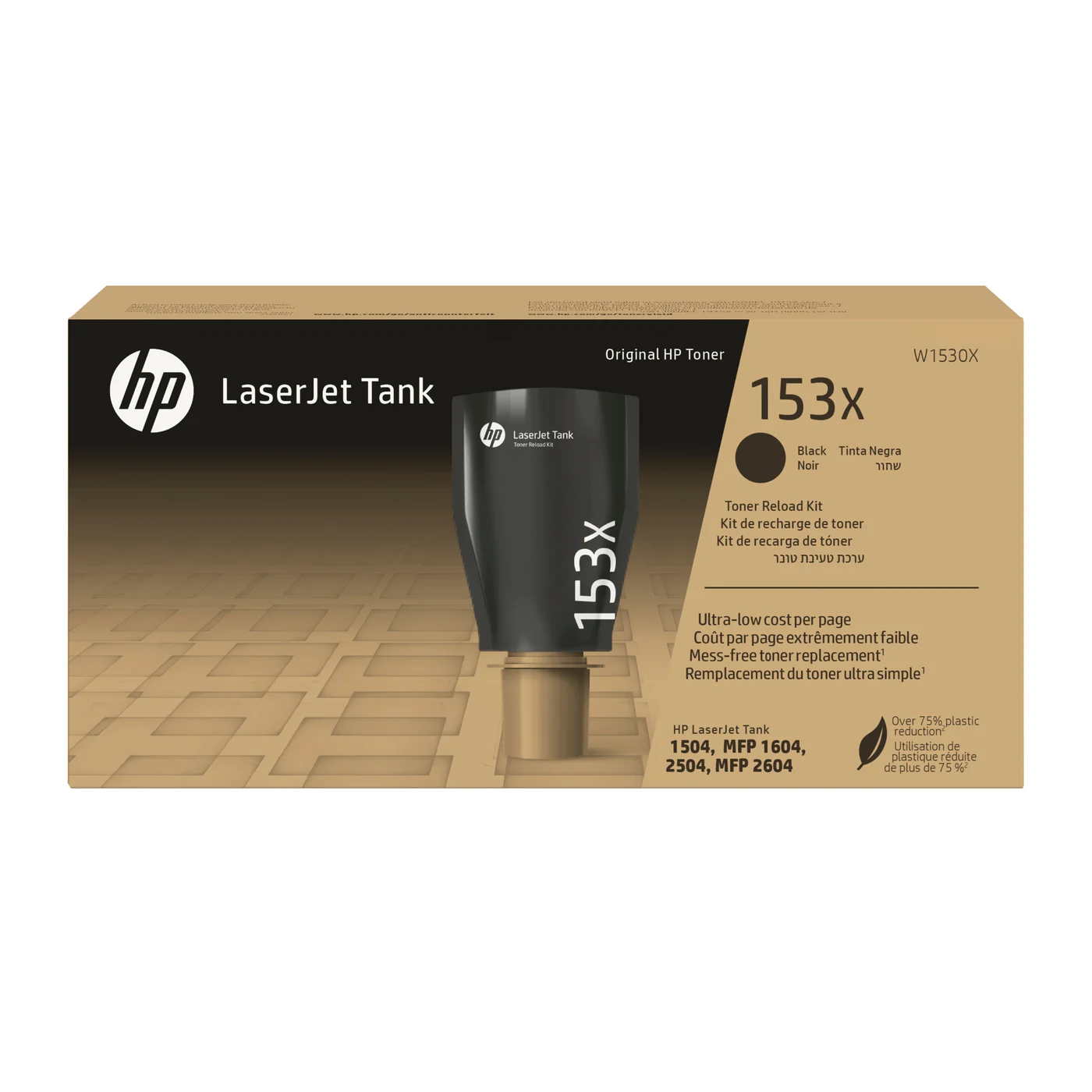 HP 153X Black Original LaserJet Tank Toner Reload Kit — W1530X