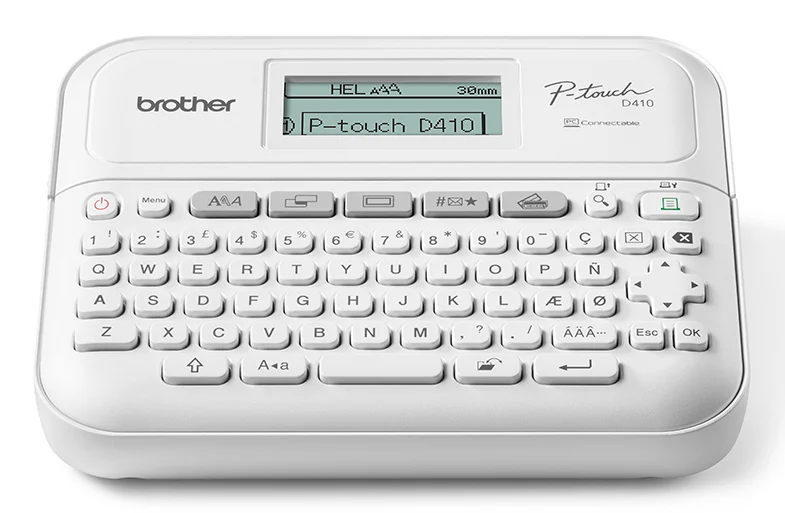 Brother PT-D410 принтер за етикети Термичен трансфер 180 x 180 DPI 20 мм/сек Жичен TZe QWERTY — PTD410YJ1