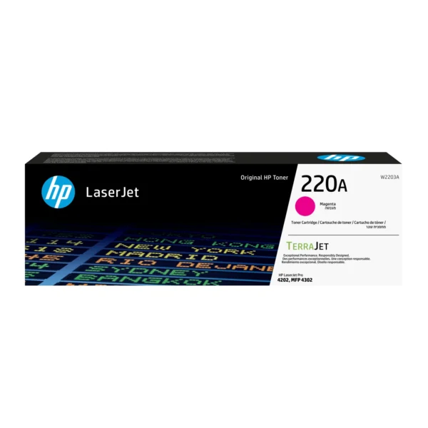 HP Оригинална касета с тонер 220A LaserJet магента — W2203A
