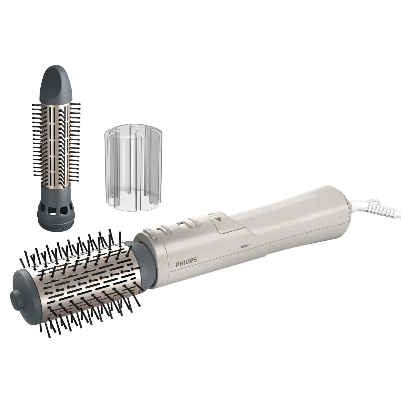 Philips 7000 series BHA710/00 преса и маша за коса Четка за коса с горещ въздух Топъл Сребърен 1000 W 1,8 м
