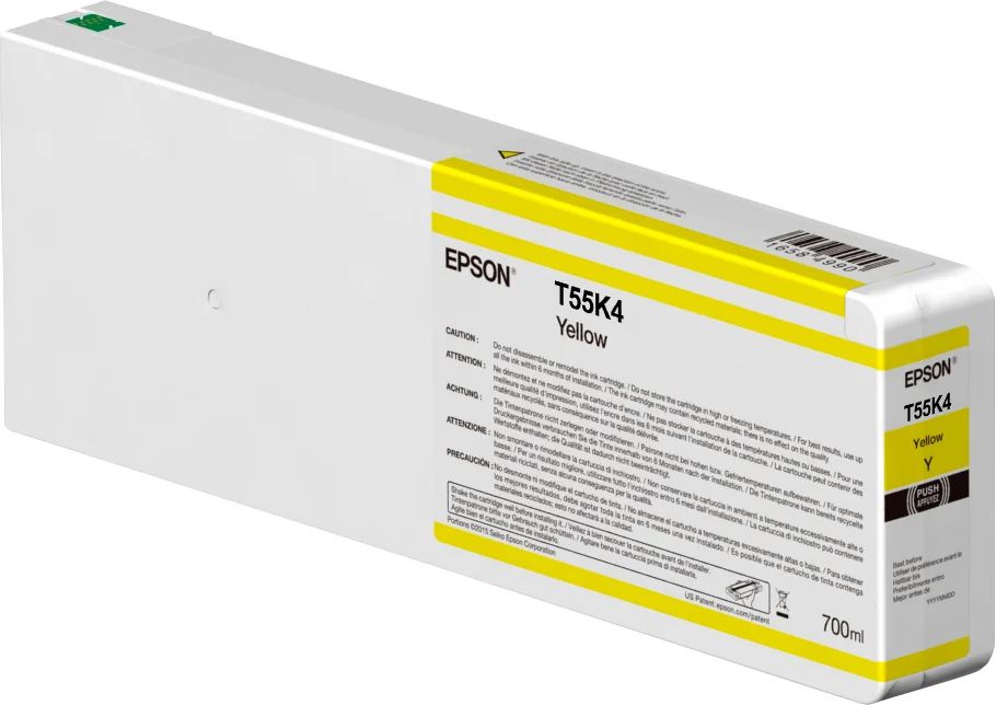 Epson Singlepack Yellow T55K400 UltraChrome HDX/HD 700ml — C13T55K400 Epson Singlepack Yellow T55K400 UltraChrome HDX/HD 700ml — C13T55K400