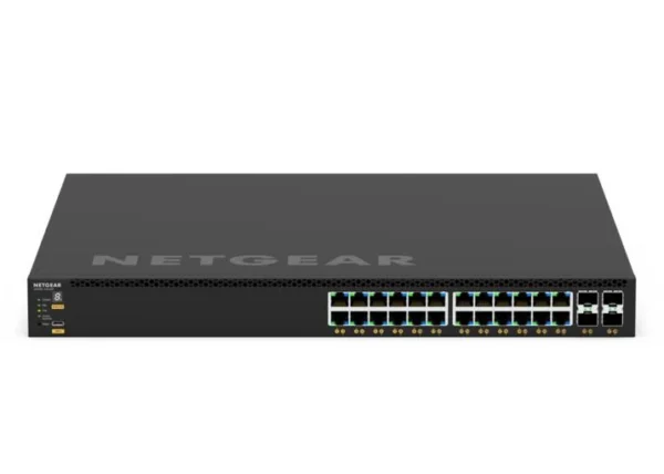 NETGEAR GSM4328 Управляем L3 Gigabit Ethernet (10/100/1000) Захранване по Ethernet (PoE) 1U Черен — GSM4328-100NES