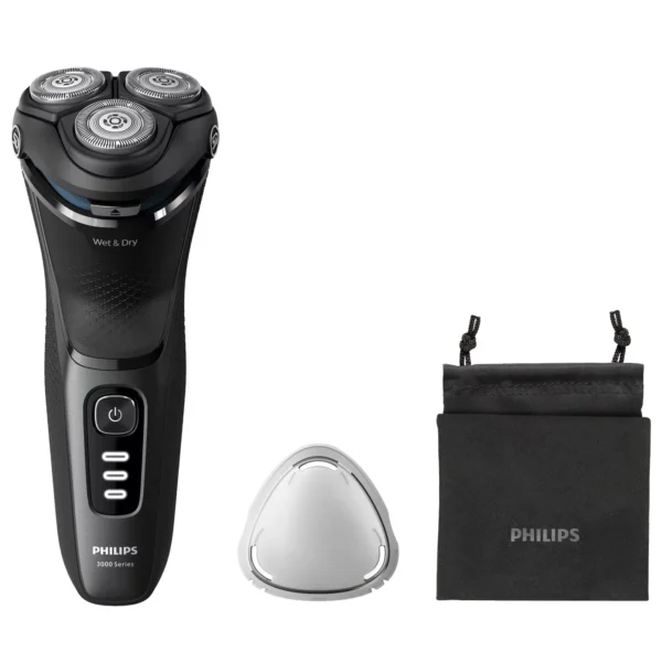 Philips 3000 series S3244/12 мъжка самобръсначка Въртяща се самобръсначка Тример Черен
