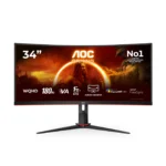 AOC G2 CU34G2XP компютърен монитор 86,4 см (34") 3440 x 1440 пиксела UltraWide Quad HD LED Черен, Червен — CU34G2XP/BK