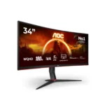 AOC G2 CU34G2XP компютърен монитор 86,4 см (34") 3440 x 1440 пиксела UltraWide Quad HD LED Черен, Червен — CU34G2XP/BK