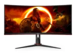 AOC G2 CU34G2XP компютърен монитор 86,4 см (34") 3440 x 1440 пиксела UltraWide Quad HD LED Черен, Червен — CU34G2XP/BK
