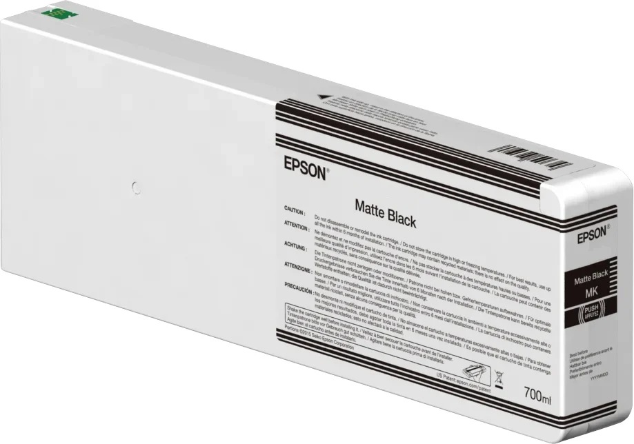 Epson Singlepack Matte Black T55K80N UltraChrome HDX/HD 700ml — C13T55K80N