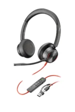 HP Poly Blackwire 8225 стерео USB-C слушалки + USB-C/A адаптер — 8X223AA