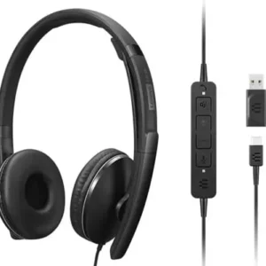 Lenovo 4XD1M45627 слушалка Слушалки Жичен Лента за глава UBS тип C Черен
