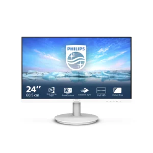 Philips V Line 241V8AW/00 компютърен монитор 60,5 см (23.8") 1920 x 1080 пиксела Full HD LCD Бяла