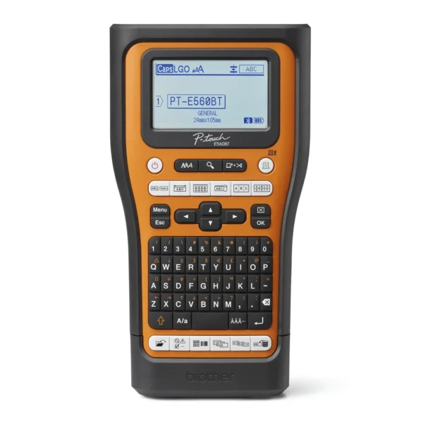 Brother PTE560BTVPQL1 принтер за етикети Термичен трансфер 180 x 180 DPI 20 мм/сек Жична и безжична HSE/TZe Bluetooth QWERTY