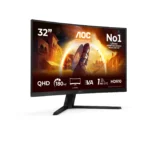 AOC G4 CQ32G4VE компютърен монитор 80 см (31.5") 2560 x 1440 пиксела Quad HD LCD Черен, Сив