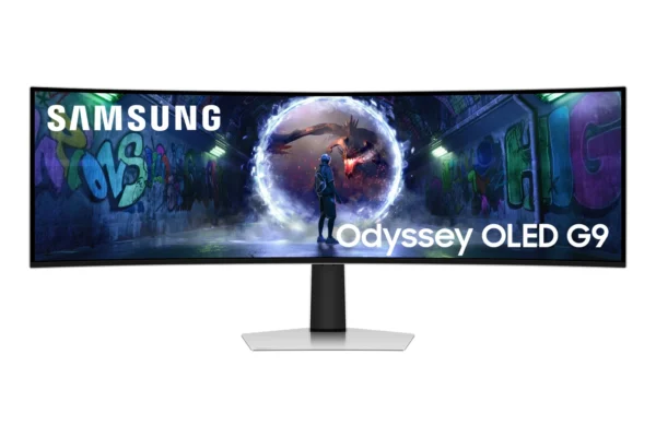 Samsung G93SD компютърен монитор 124,5 см (49") 5120 x 1440 пиксела Dual QHD OLED Сребърен — LS49DG934SUXEN