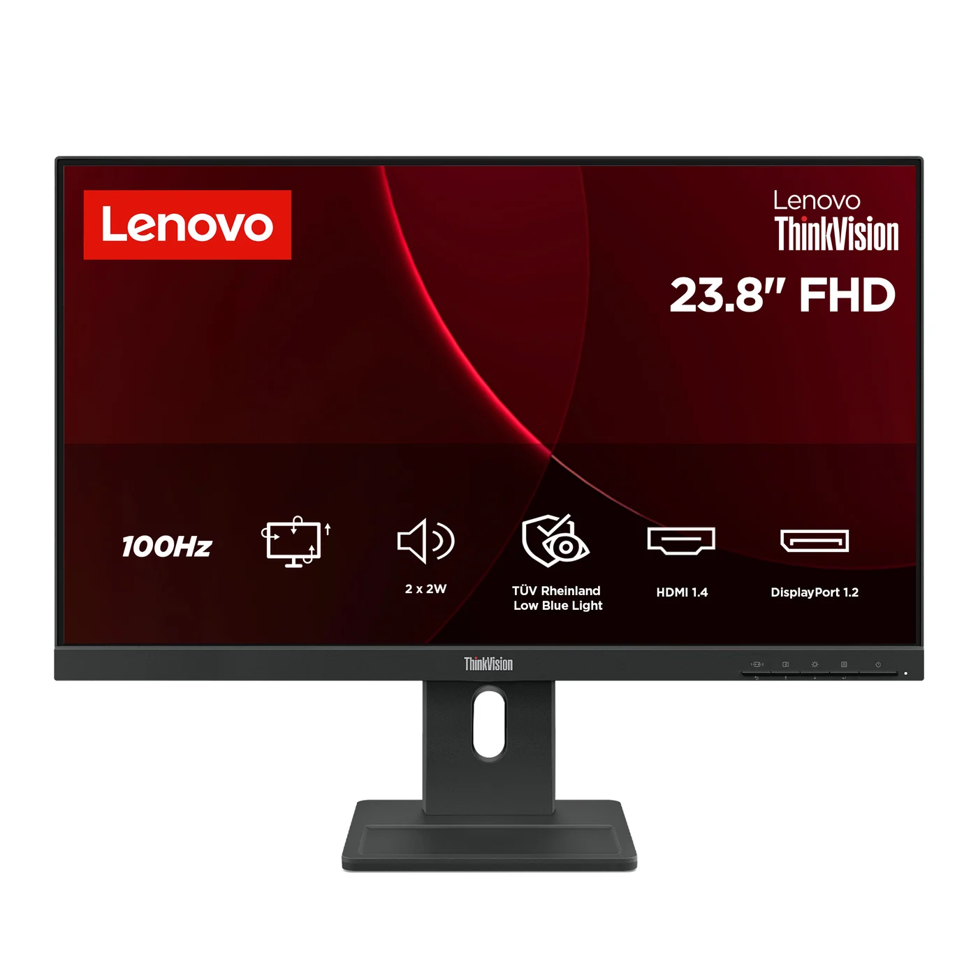 Lenovo ThinkVision E24-40 компютърен монитор 60,5 см (23.8") 1920 x 1080 пиксела Full HD LCD Черен — 64BAMAT1EU