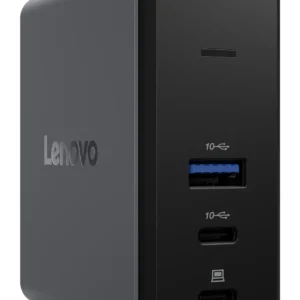 Lenovo X9 Charging GaN Dock Жичен USB 3.2 Gen 2 (3.1 Gen 2) Type-C Сив — 40BD0065EU