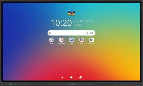 Viewsonic IFP6534 Display Интерактивна бяла дъска 165,1 см (65") 3840 x 2160 пиксела Тъчскрийн Черен