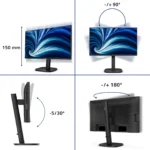 Philips 3000 series 24B2N3200J/00 компютърен монитор 60,5 см (23.8") 1920 x 1080 пиксела Full HD LCD Черен