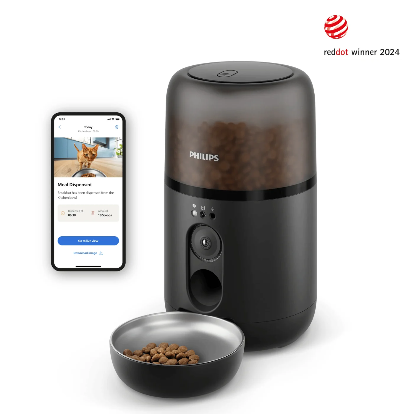 Philips 5000 series Интелигентна хранилка с камера от серията за домашни любимци на (PAW5320/02)