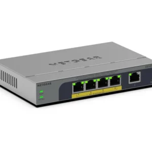 NETGEAR GS105EP Неуправляем Gigabit Ethernet (10/100/1000) Захранване по Ethernet (PoE) Сив — GS105EP-100EUS