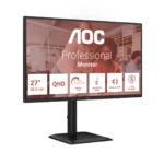 AOC E4 Q27E4U компютърен монитор 68,6 см (27") 2560 x 1440 пиксела Quad HD LED Черен