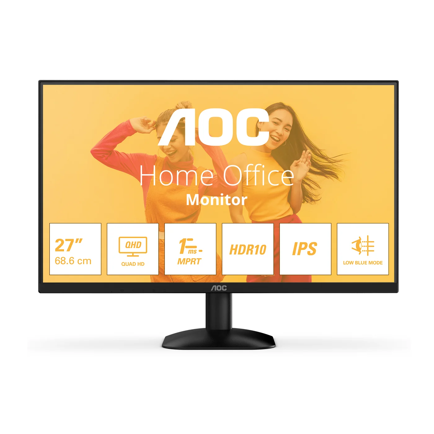 AOC B3 Q27B35E компютърен монитор 68,6 см (27") 2560 x 1440 пиксела Quad HD LED Черен