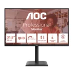 AOC E4 Q32E4U компютърен монитор 80 см (31.5") 2560 x 1440 пиксела Quad HD LED Черен
