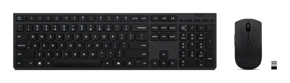 Lenovo 4X31R64320 клавиатура Включена мишка Офис RF Wireless + Bluetooth Български език Черен