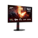 AOC G4 Q27G4ZDR компютърен монитор 67,3 см (26.5") 2560 x 1440 пиксела Quad HD QD-OLED Черен, Червен