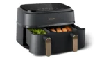 Philips 3000 series NA352/04 фритюрник Двойна 9 Д Самостоятелен 2750 W Фритюрник с горещ въздух Черен, Мед