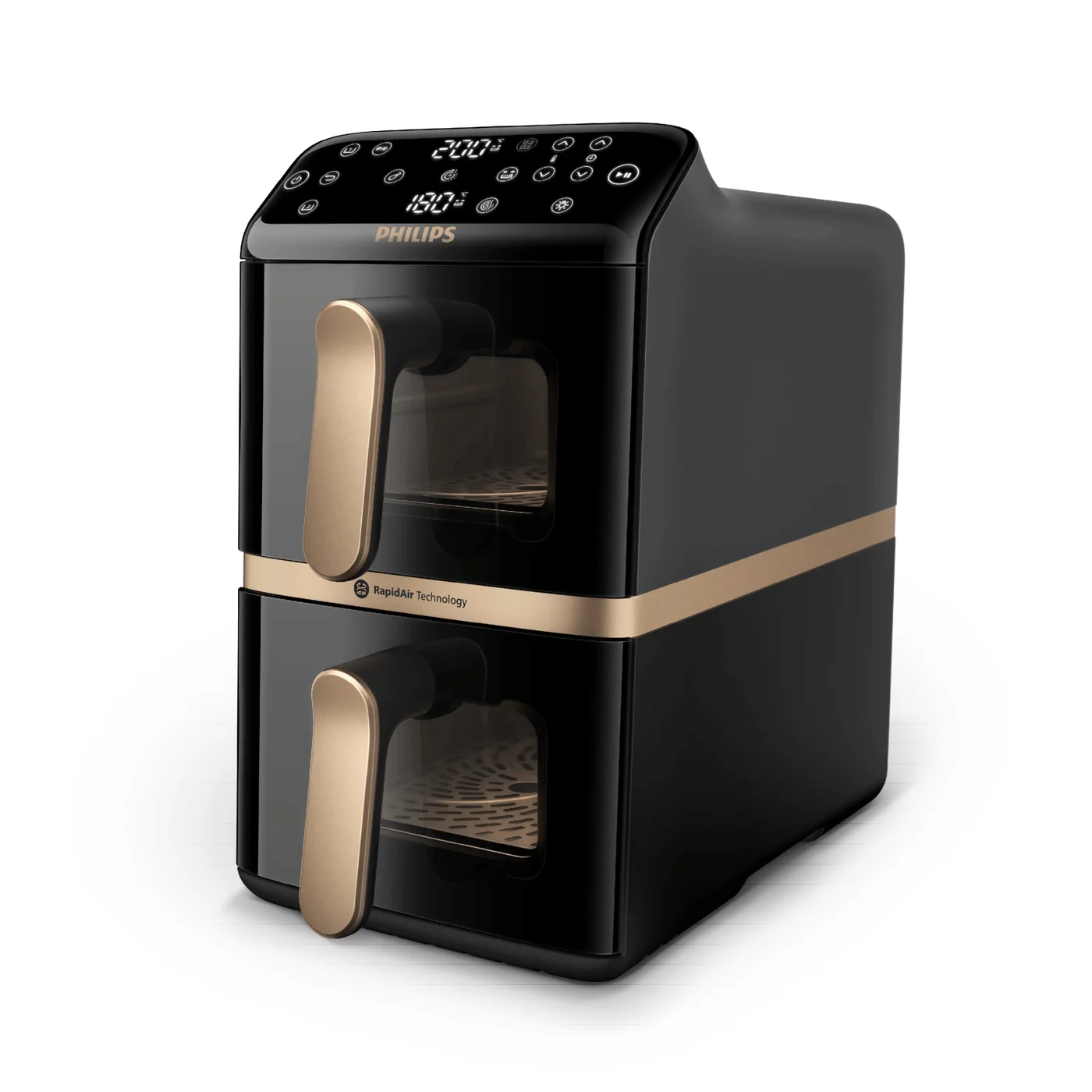 Philips 4000 series Вертикален Airfryer с двойна кошница от серия 4000 — NA462/70 Philips 4000 series Вертикален Airfryer с двойна кошница от серия 4000 — NA462/70
