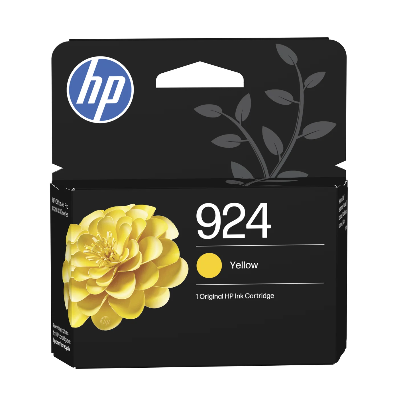 HP Оригинална касета с мастило 924, жълт — 4K0U5NE#LS1