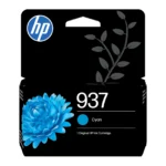 HP Оригинална касета с мастило 937, циан — 4S6W2NE#LS1