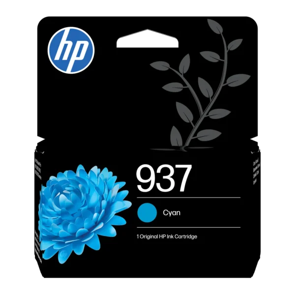 HP Оригинална касета с мастило 937, циан — 4S6W2NE#LS1