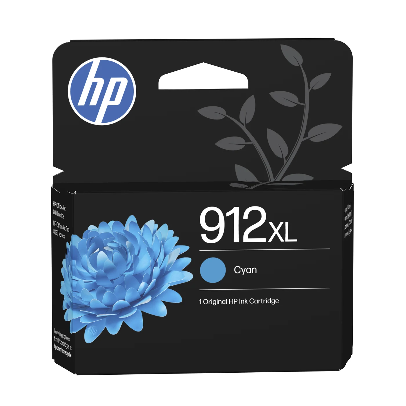 HP Оригинална касета с мастило 912XL с голям капацитет, циан — 3YL81AE#LS1